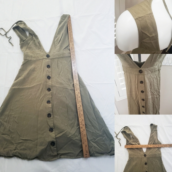 ‼️SOLD‼F21 Forever 21 Contempor  Button Dress open - Picture 2 of 10